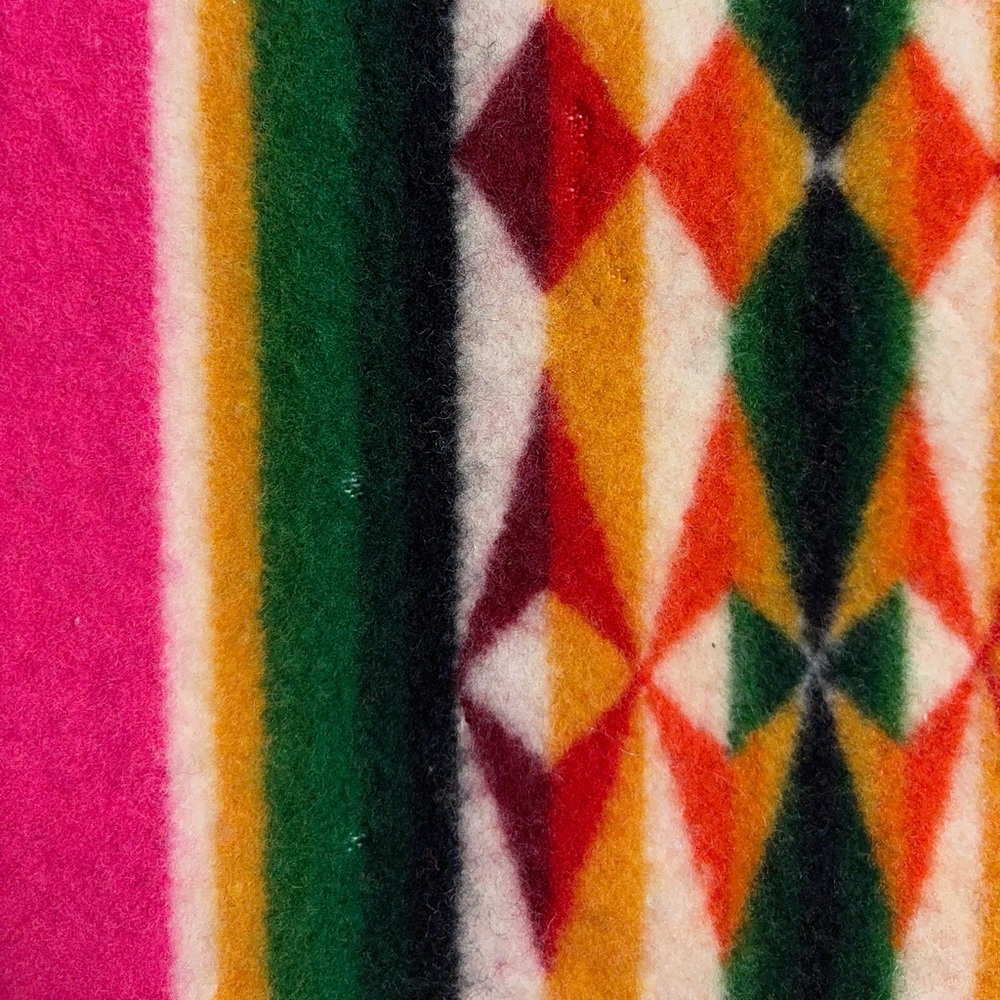 Vintage Pendleton Beaver State Striped Shawl Fringe Pink Throw USA - Picture 11 of 14